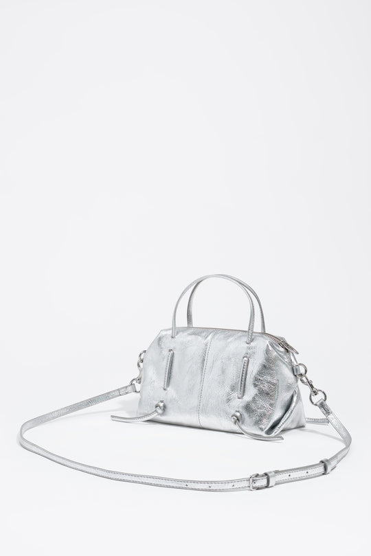 Mini silver leather Lolita bag