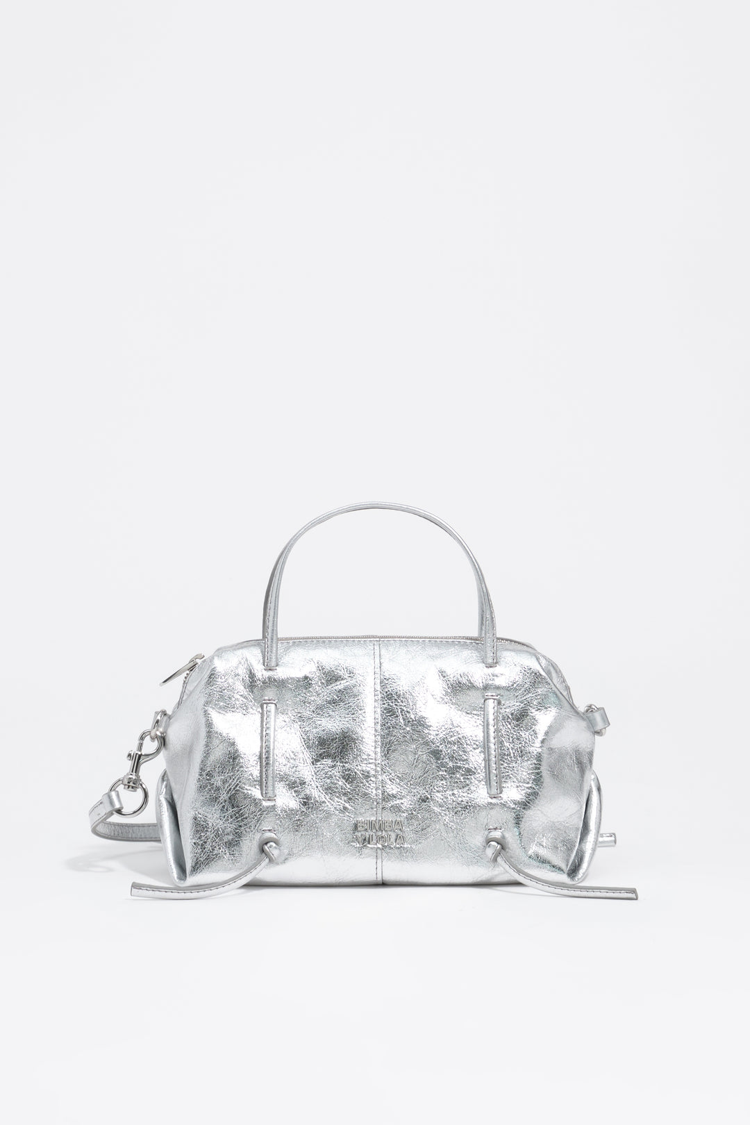 Mini silver leather Lolita bag