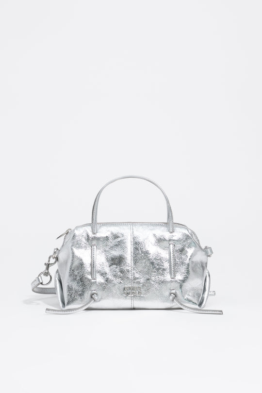 Mini silver leather Lolita bag