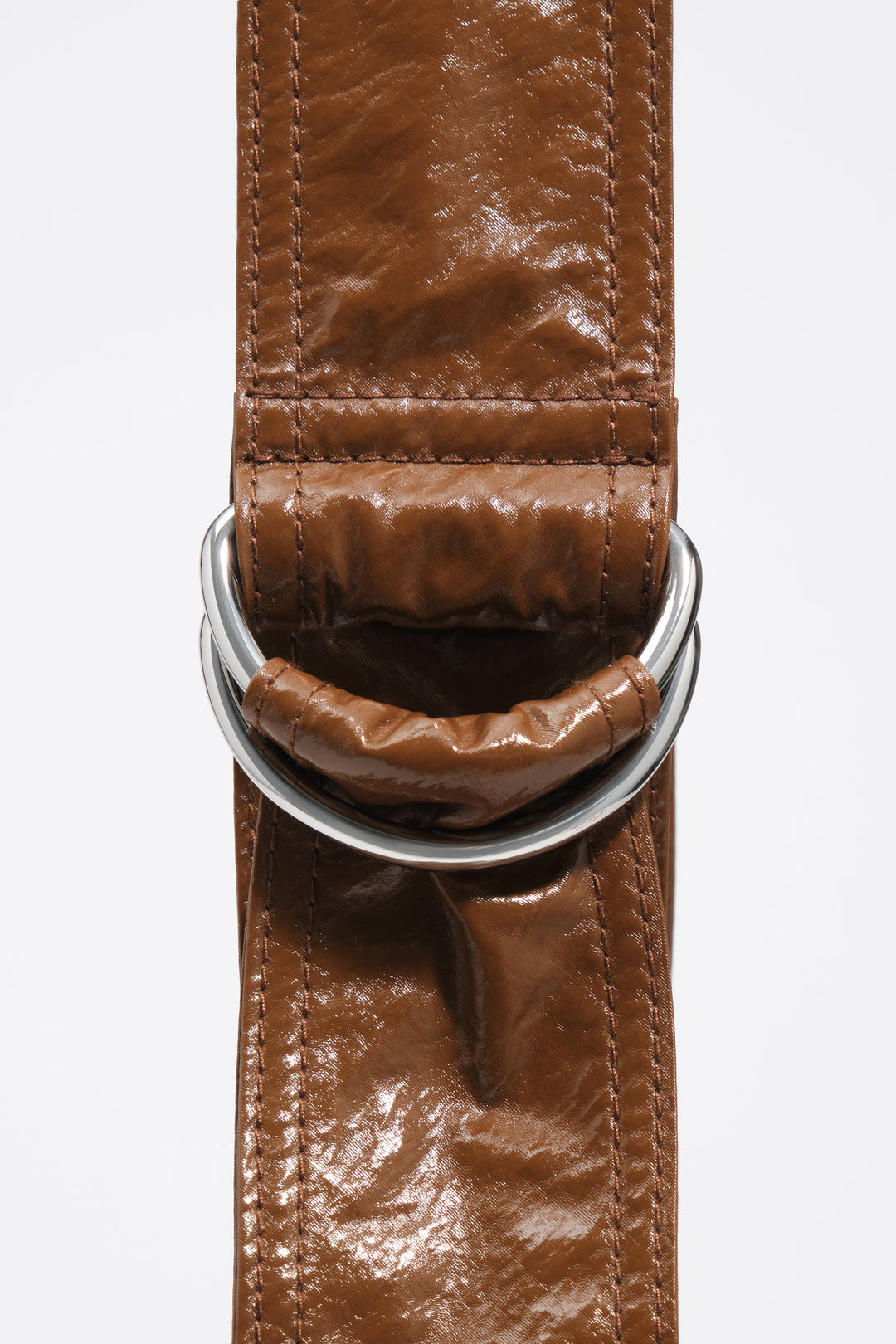 Medium shiny toffee Moon bag