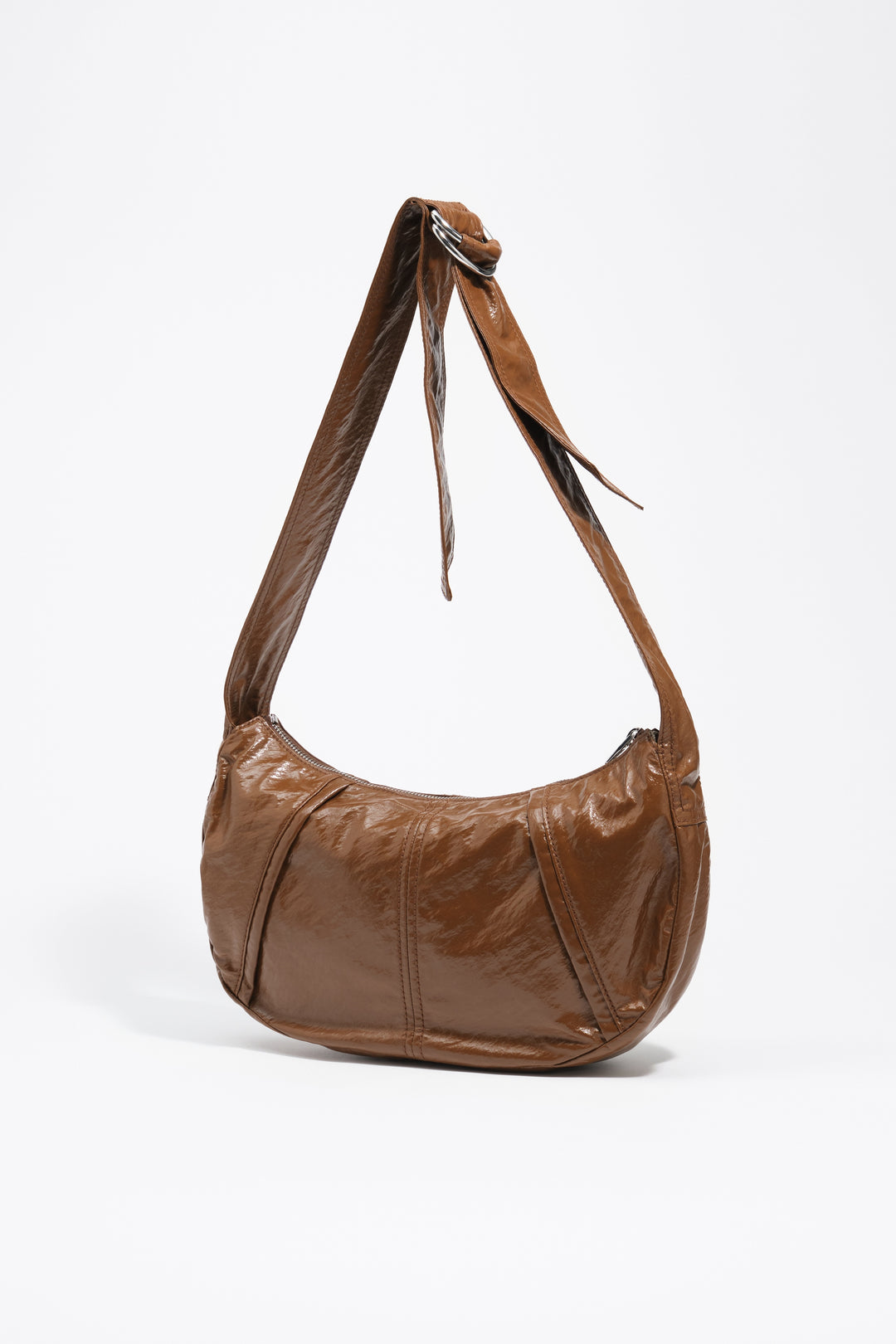 Medium shiny toffee Moon bag