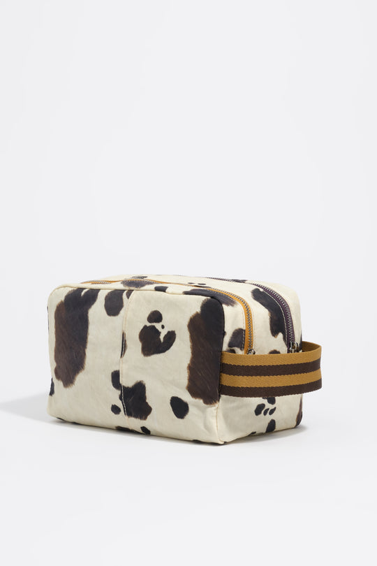 Large Pony nylon double make-up case