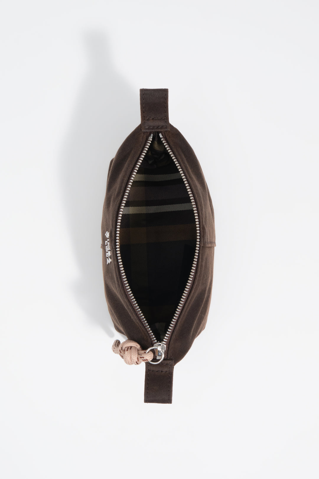 Small dark brown coated Trapecio make-up case