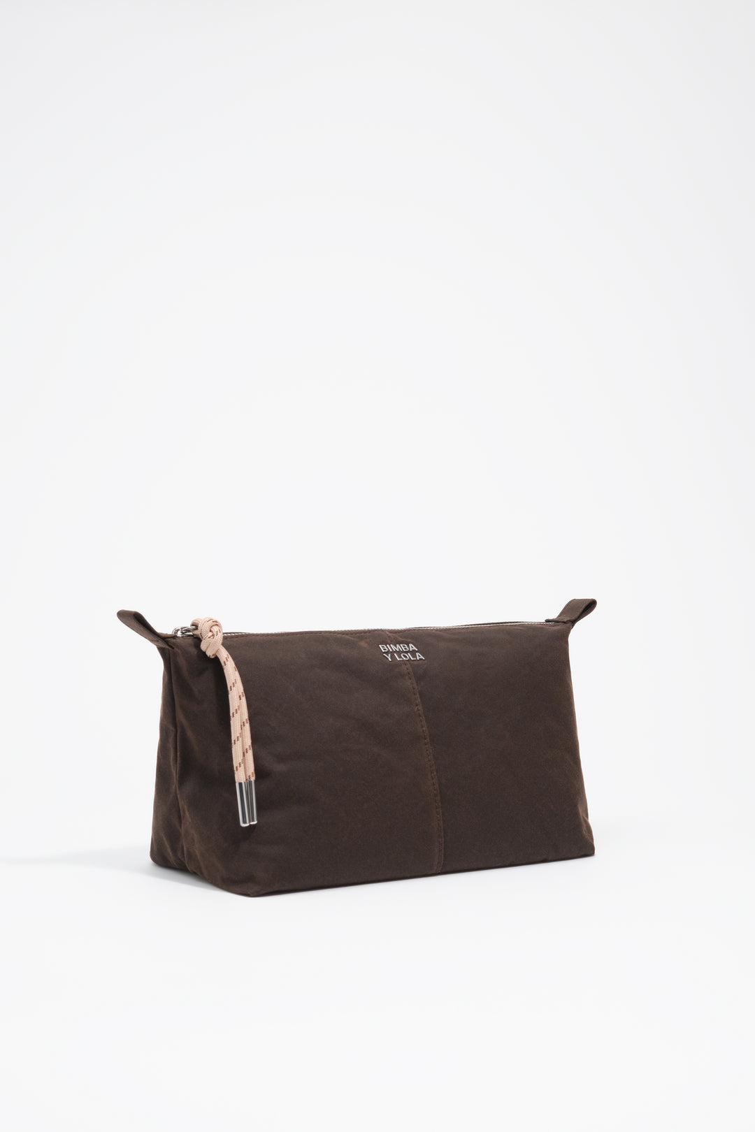 Large dark brown coated make-up case
