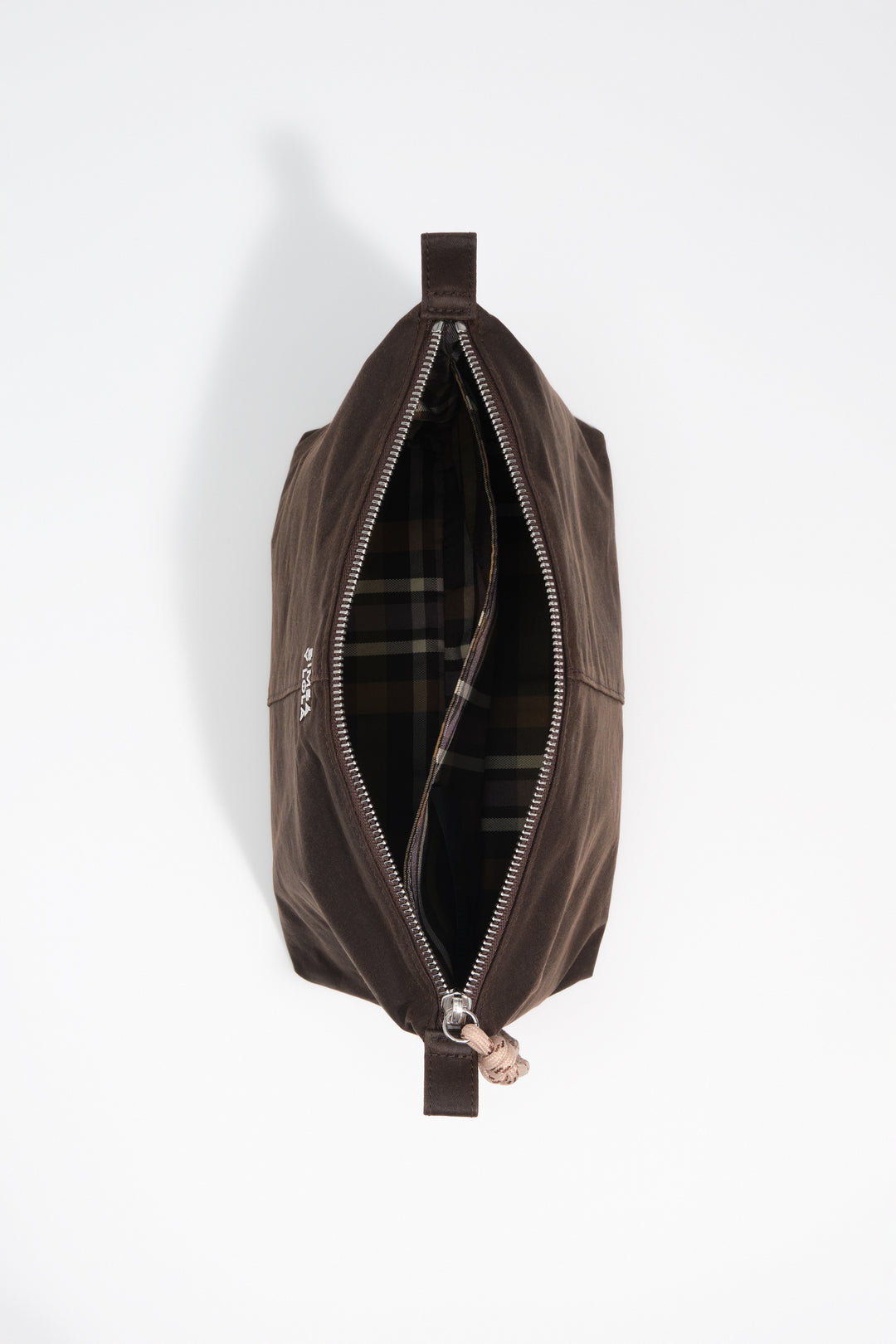 Large dark brown coated make-up case