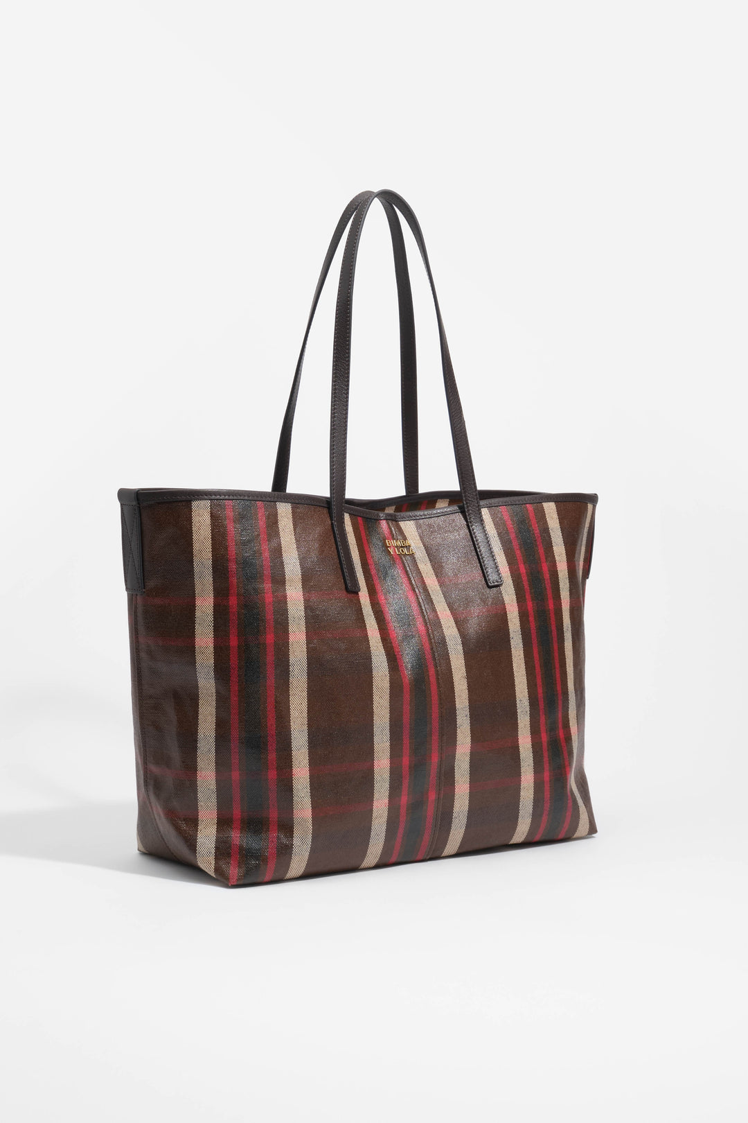 Large oak Tartan shopper bag