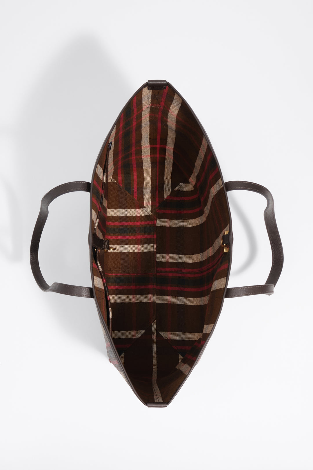 Large oak Tartan shopper bag