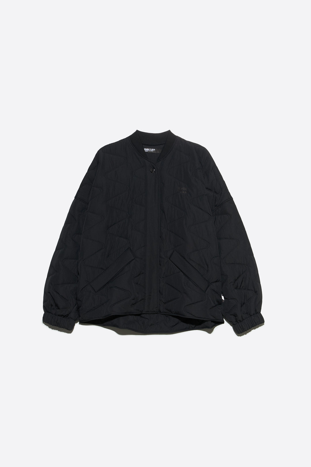 Black padded bomber jacket