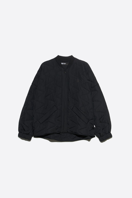 Black padded bomber jacket