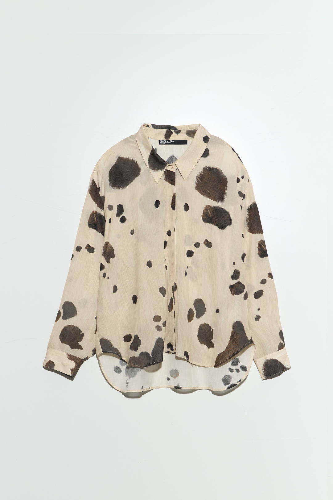 Pony shirt with plunging neckline