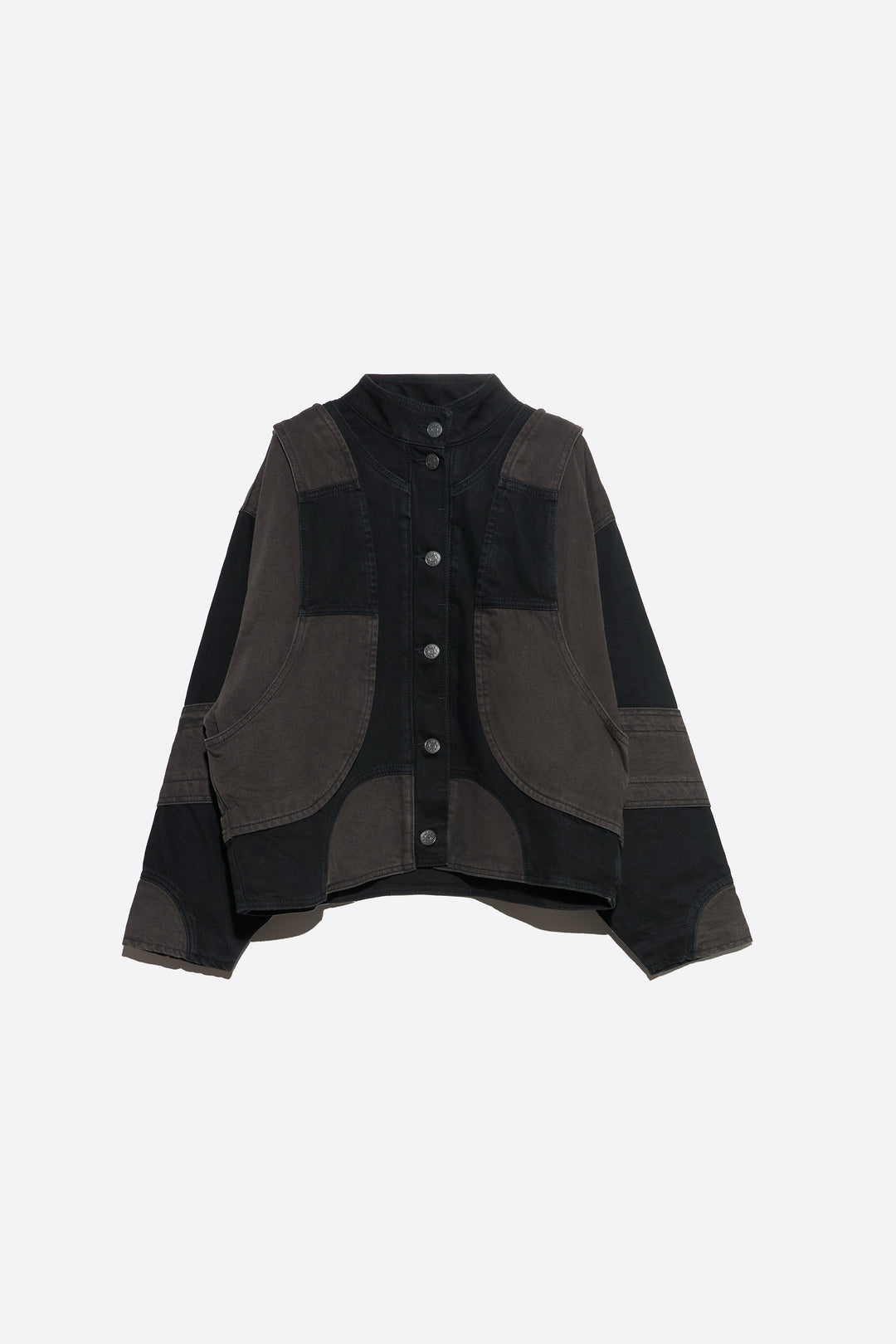 Two-tone denim oversize jacket
