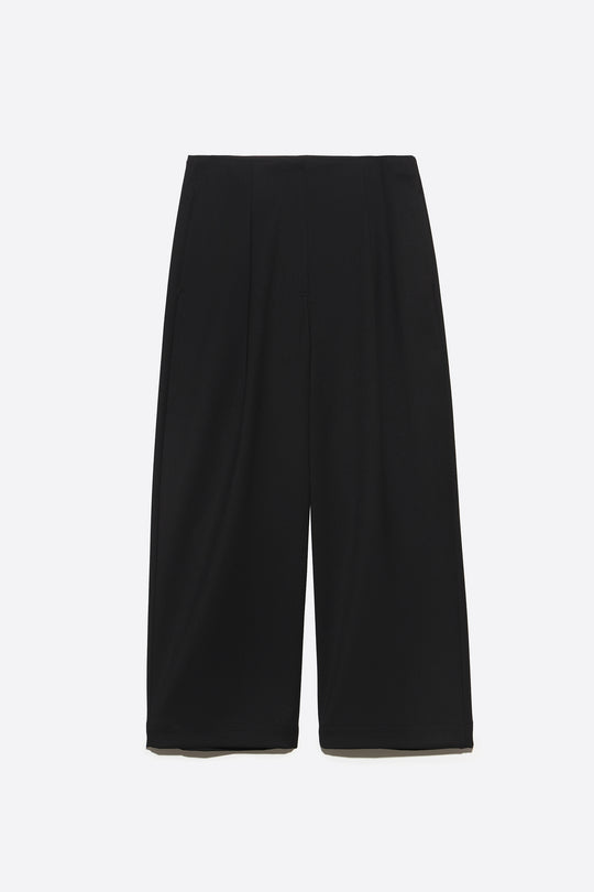 Long black darted trousers