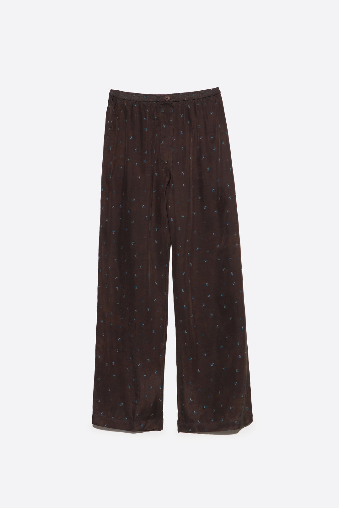 Romantic Sweet blue floral fluid jogger trousers
