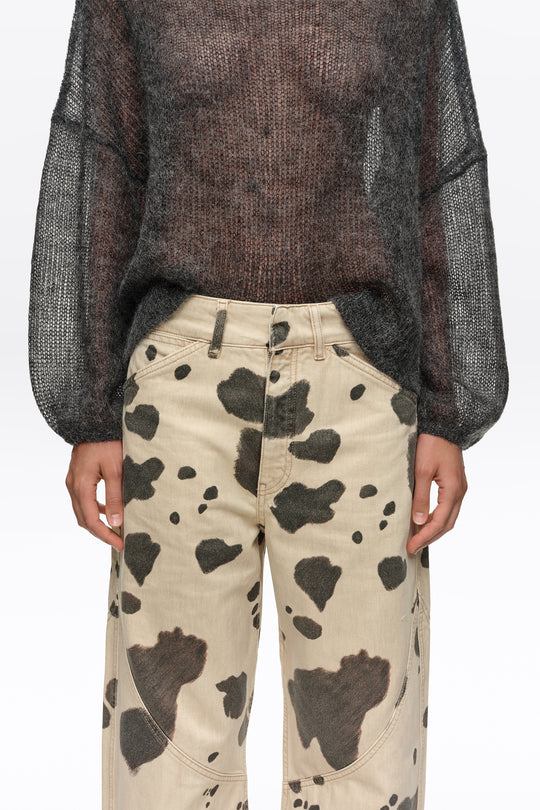 BARREL- Pony denim 5-pocket trousers