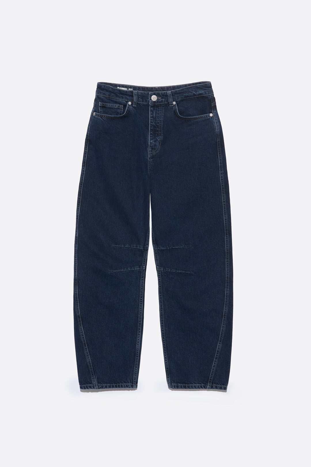 BARREL- Dark blue denim leg 5-pocket trousers