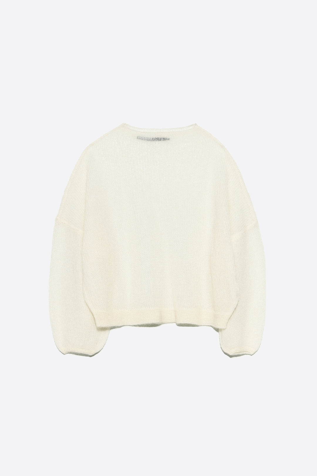 Ivory mohair high neck sweater