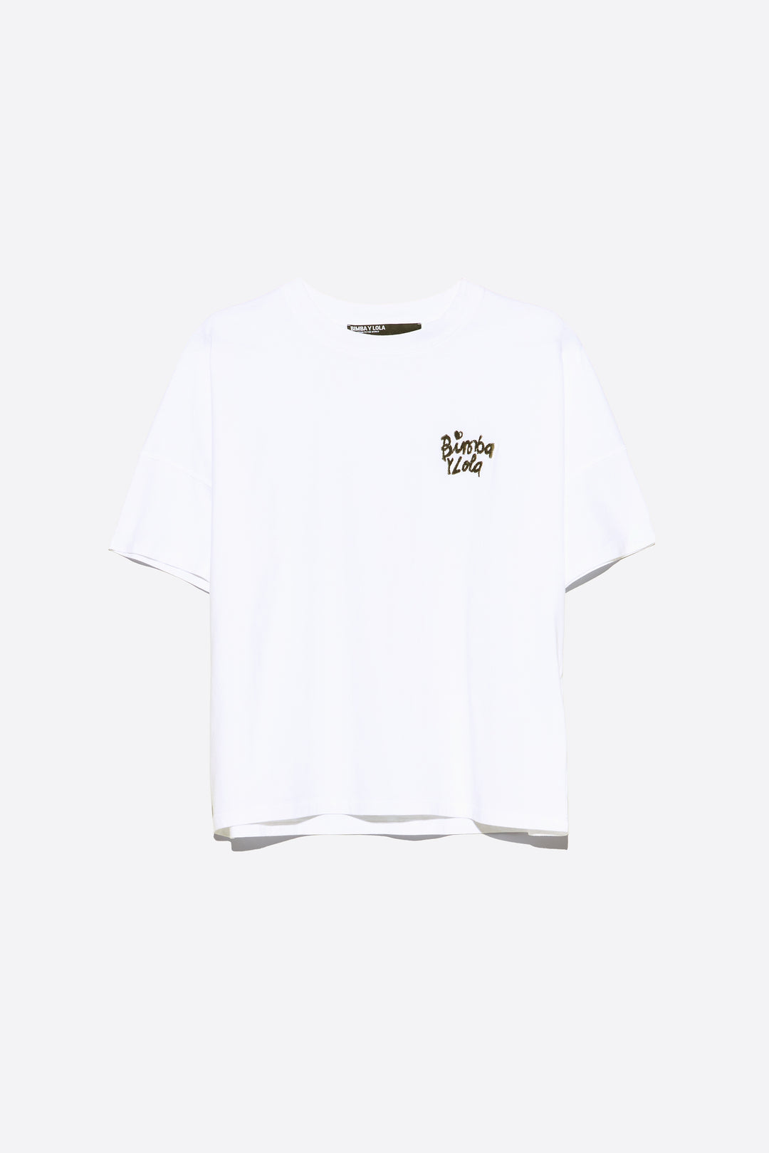 White cotton boxy T-shirt