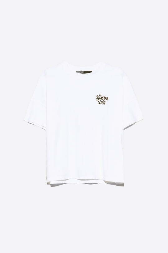 White cotton boxy T-shirt