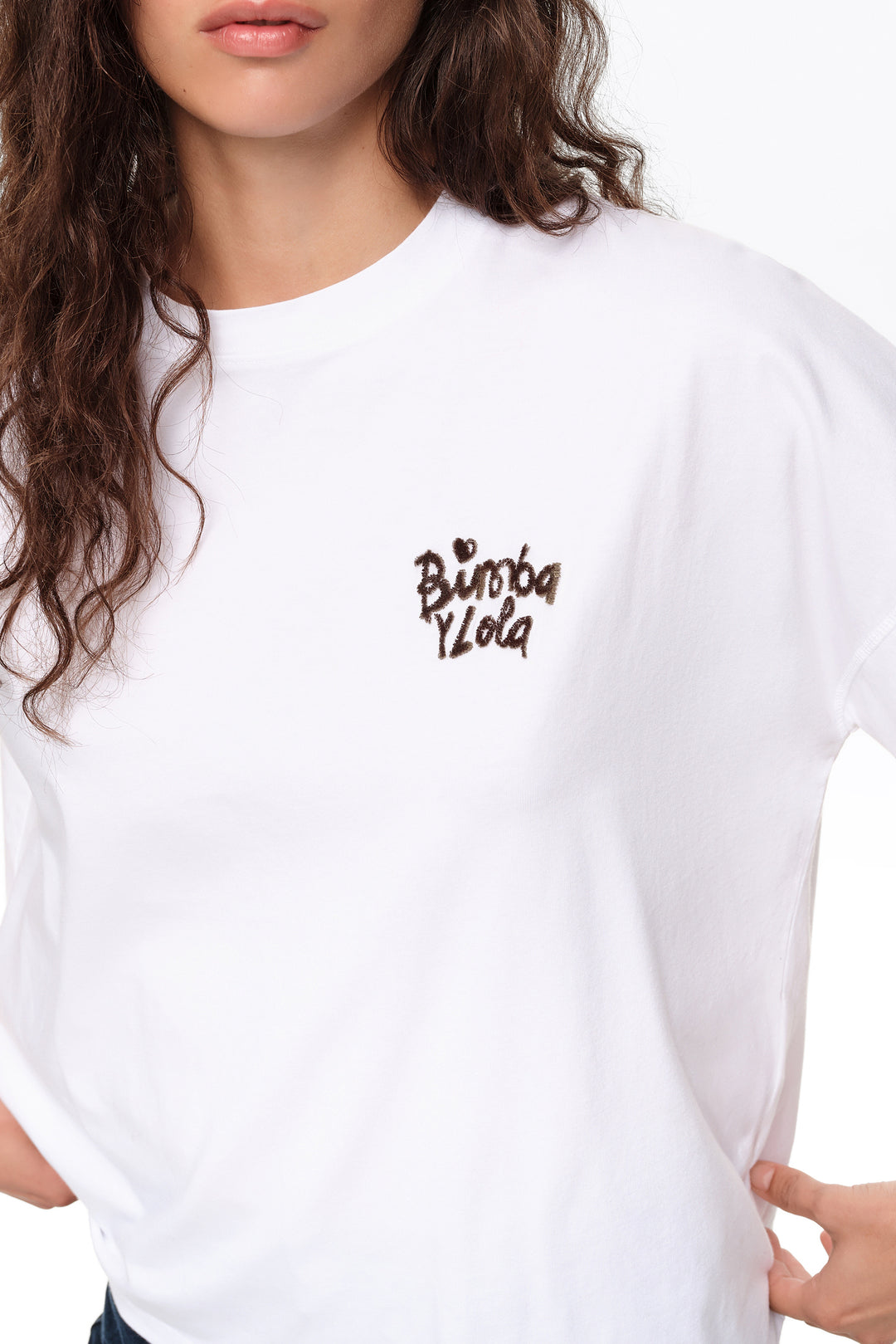 White cotton boxy T-shirt