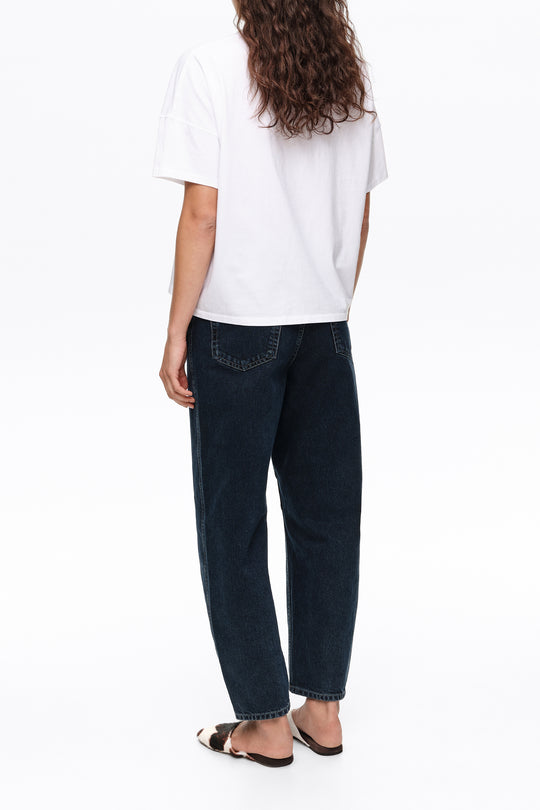 White cotton boxy T-shirt