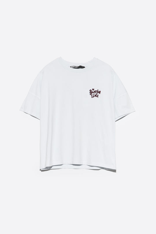 Light blue cotton boxy T-shirt