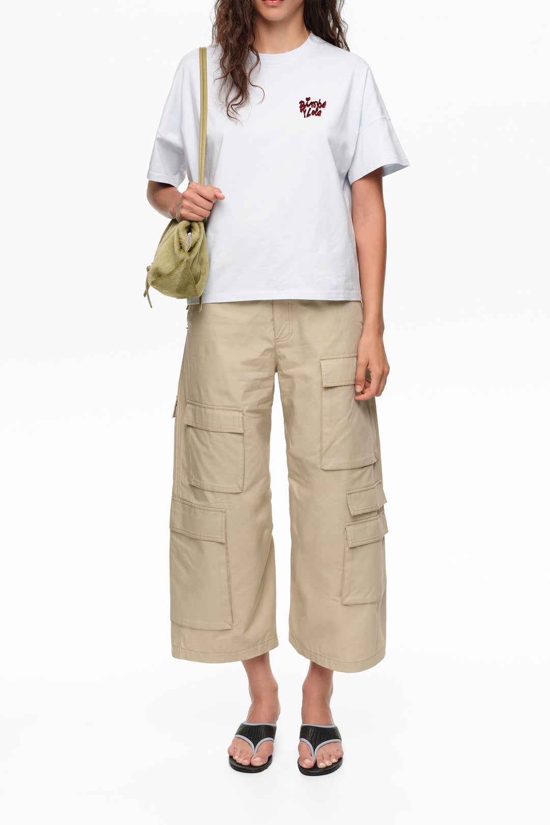 Light blue cotton boxy T-shirt