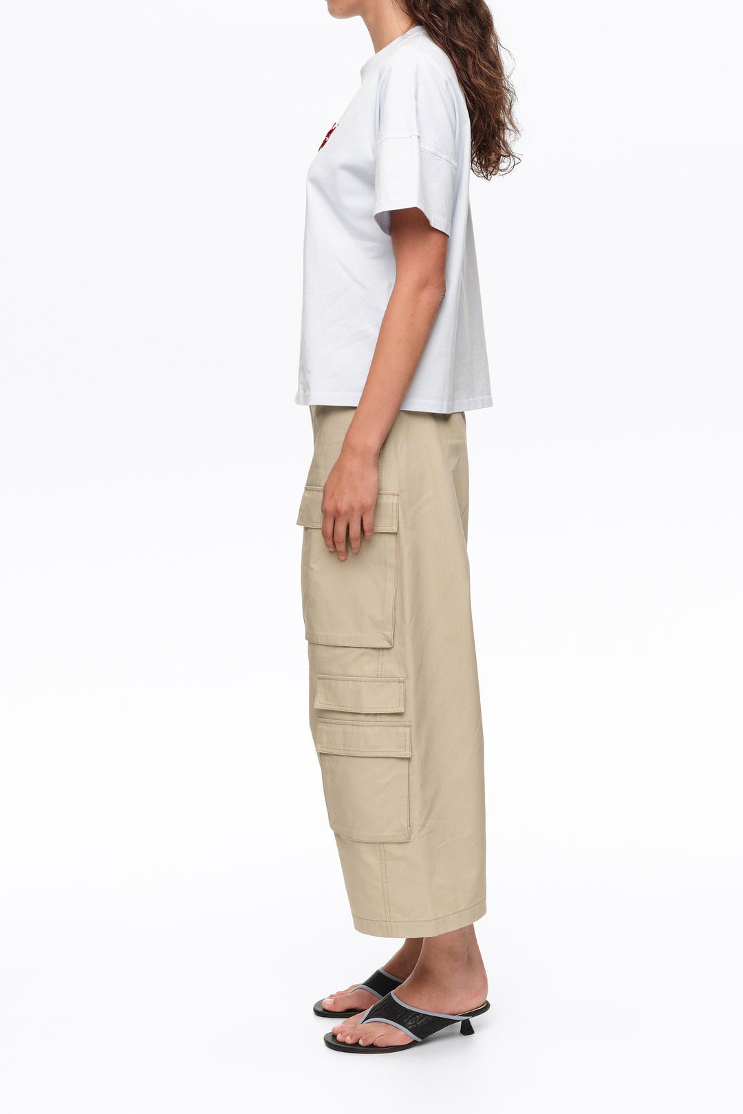 Light blue cotton boxy T-shirt