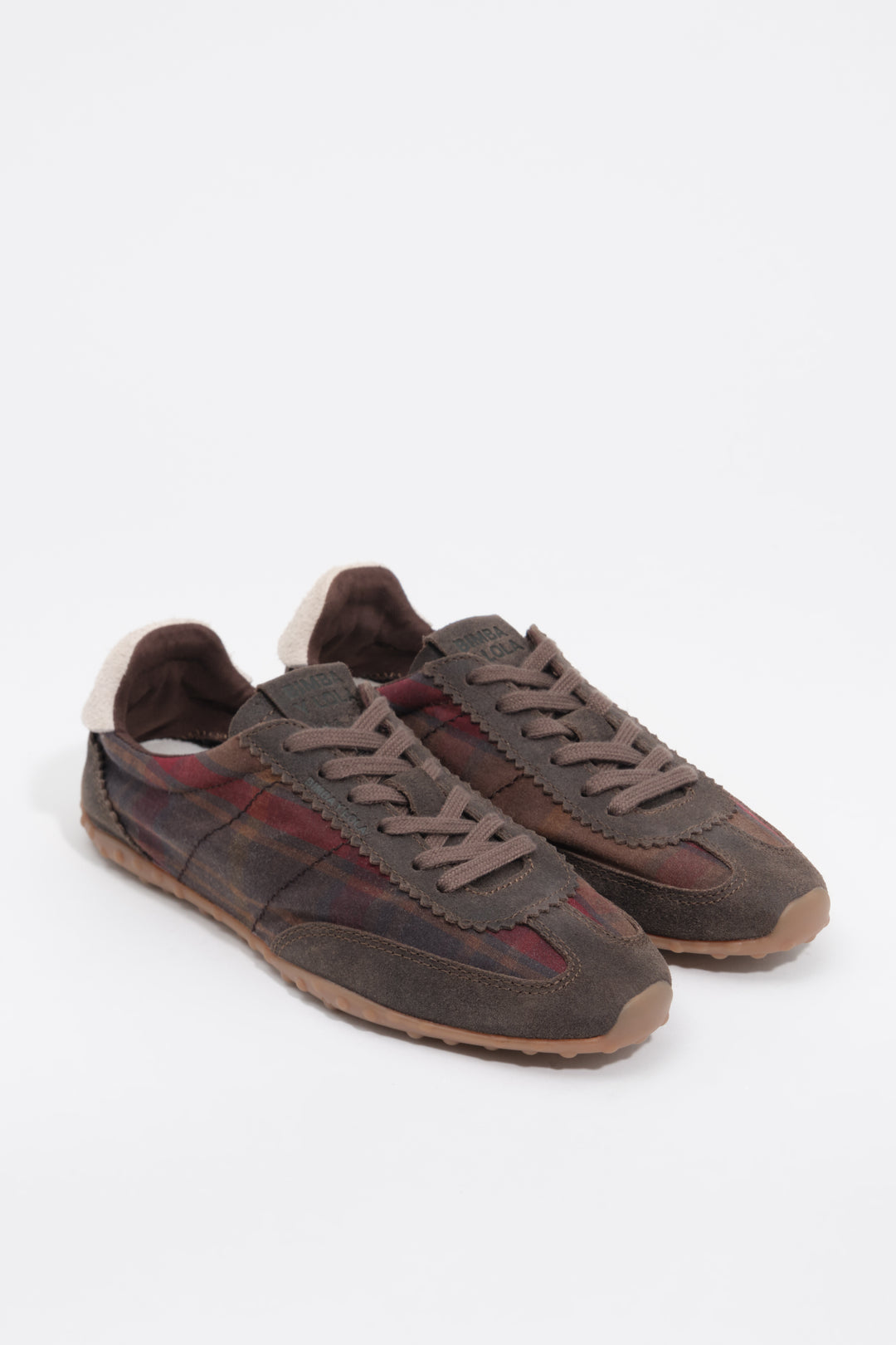 13 29 sneaker in suede and checked fabric