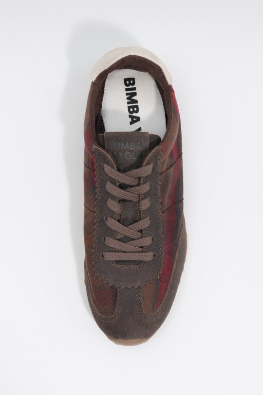13 29 sneaker in suede and checked fabric