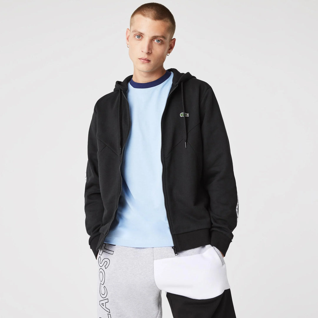 Men’s Colorblock Lettered Fleece Zip Hoodie