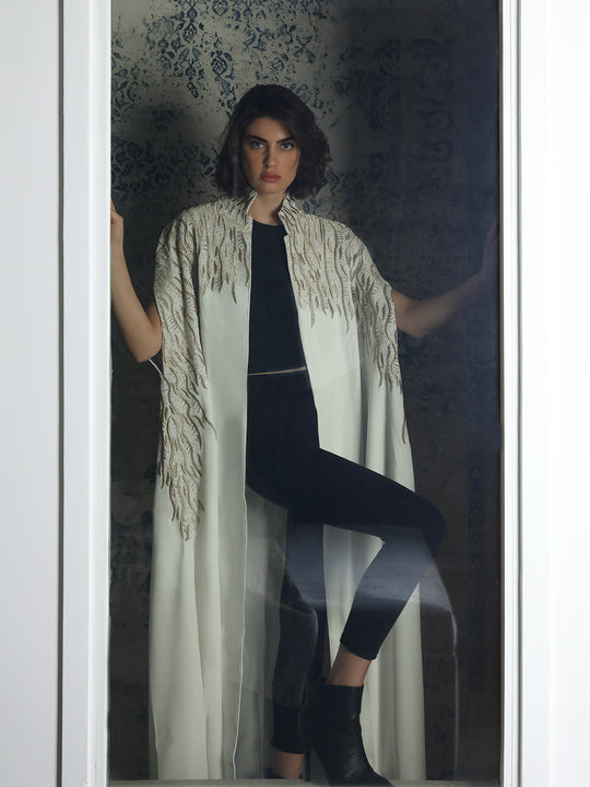 Royal Leaves White Abaya - 28823 - MYHOLDAL LEBANON