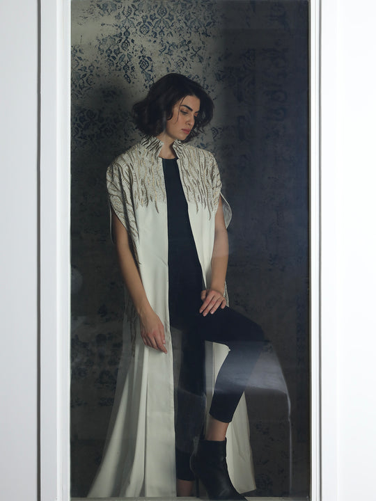 Royal Leaves White Abaya - 28823 - MYHOLDAL LEBANON