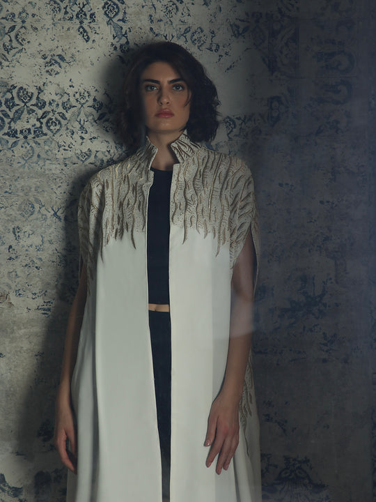 Royal Leaves White Abaya - 28823 - MYHOLDAL LEBANON