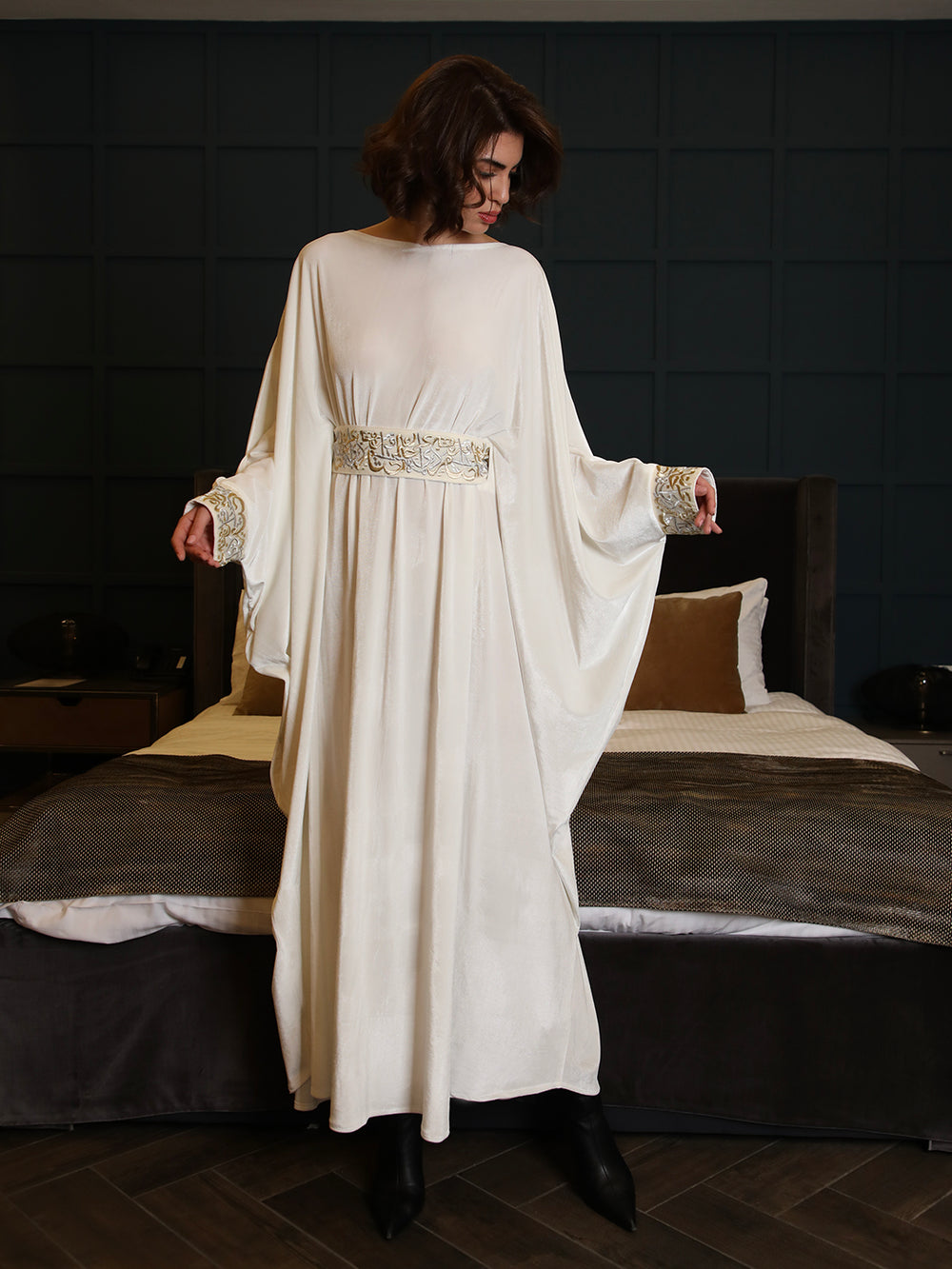 Arabic Belt White Abaya - 29298 - MYHOLDAL LEBANON