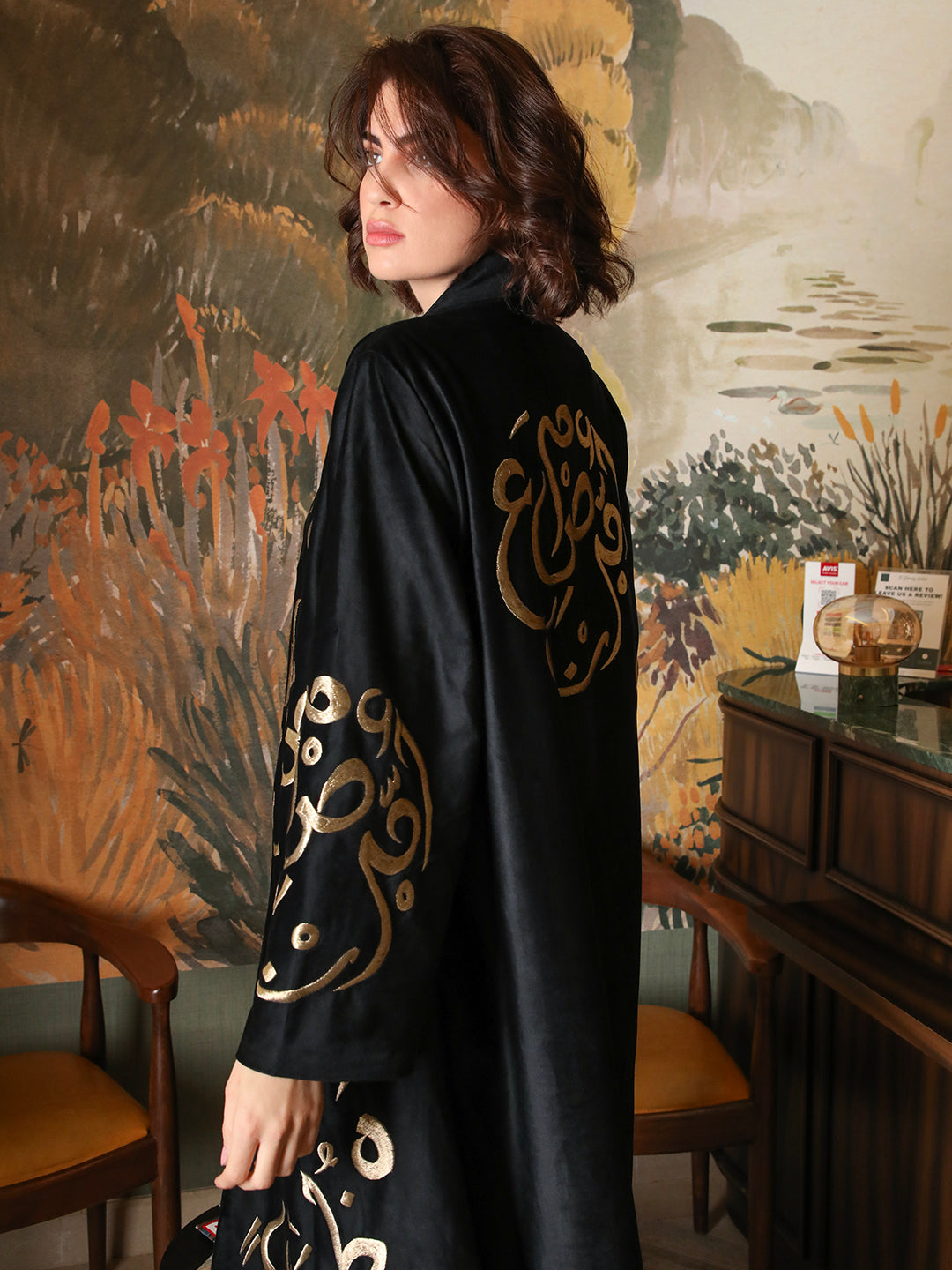 Arabic Mandala Black Abaya - 29520 - MYHOLDAL LEBANON
