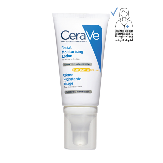 CeraVe AM Facial Moisturizing Lotion SPF50 for Normal to Dry Skin 52ml - MYHOLDAL LEBANON