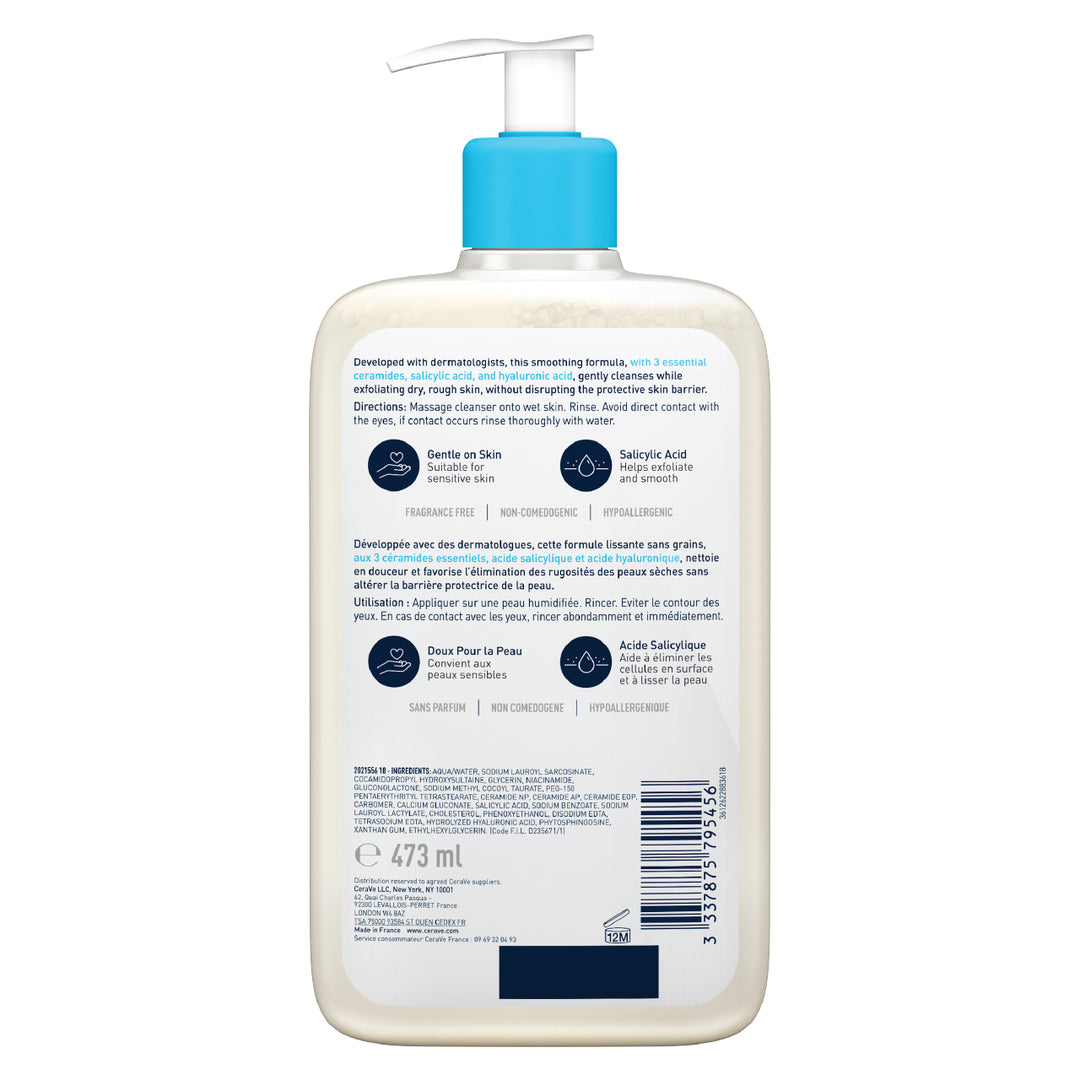 CeraVe SA Smoothing Cleanser with Salicylic Acid for Dry, Rough & Bumpy Skin 236ml