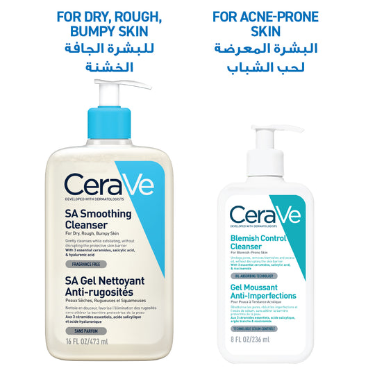 CeraVe SA Smoothing Cleanser with Salicylic Acid for Dry, Rough & Bumpy Skin 236ml