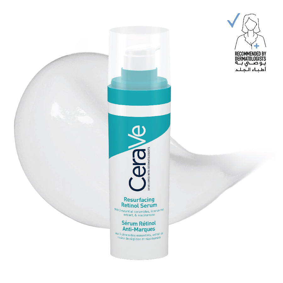 CERAVE RESURFACING RETINOL SERUM TO REDUCE THE APPEARANCE OF POST-ACNE MARKS AND PORES WITH RETINOL, LICORICE ROOT EXTRACT & NIACINAMIDE 30ML