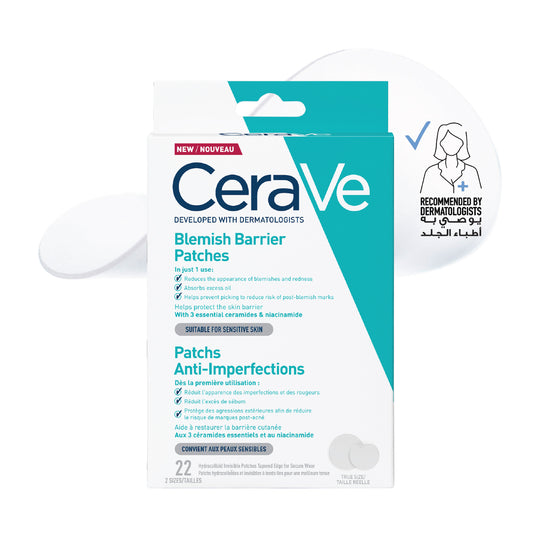 CeraVe Blemish Barrier Patches With 3 Essential Ceramides and Niacinamide 22pcs