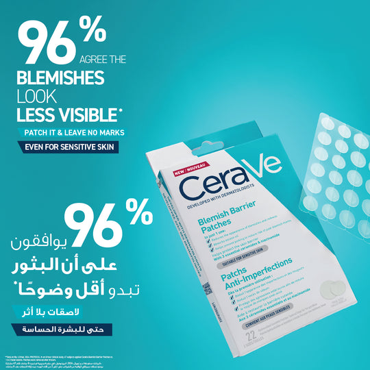 CeraVe Blemish Barrier Patches With 3 Essential Ceramides and Niacinamide 22pcs