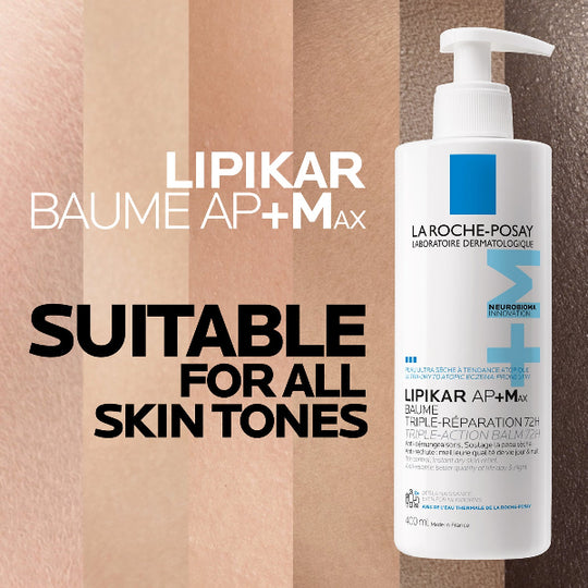 La Roche Posay LIPIKAR Balm AP+Max Triple-action balm with Neurobioma for ultra-dry to atopic eczema-prone skin 400ml