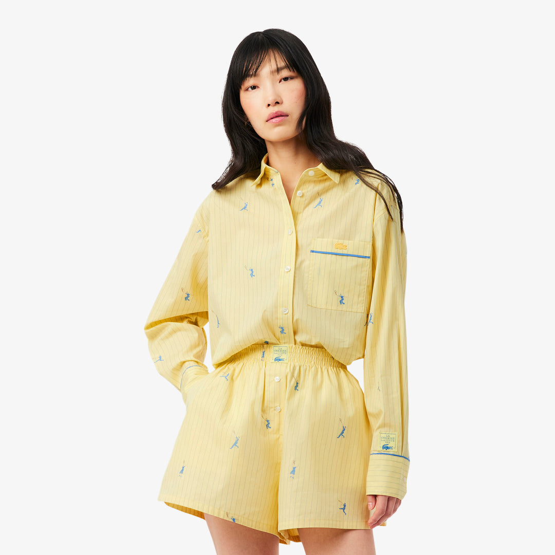 Oversized Shirt with Jacquard Motifs - CF0586