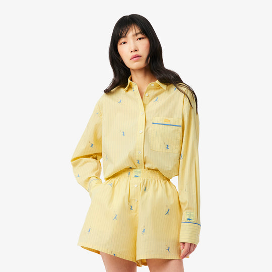 Oversized Shirt with Jacquard Motifs - CF0586