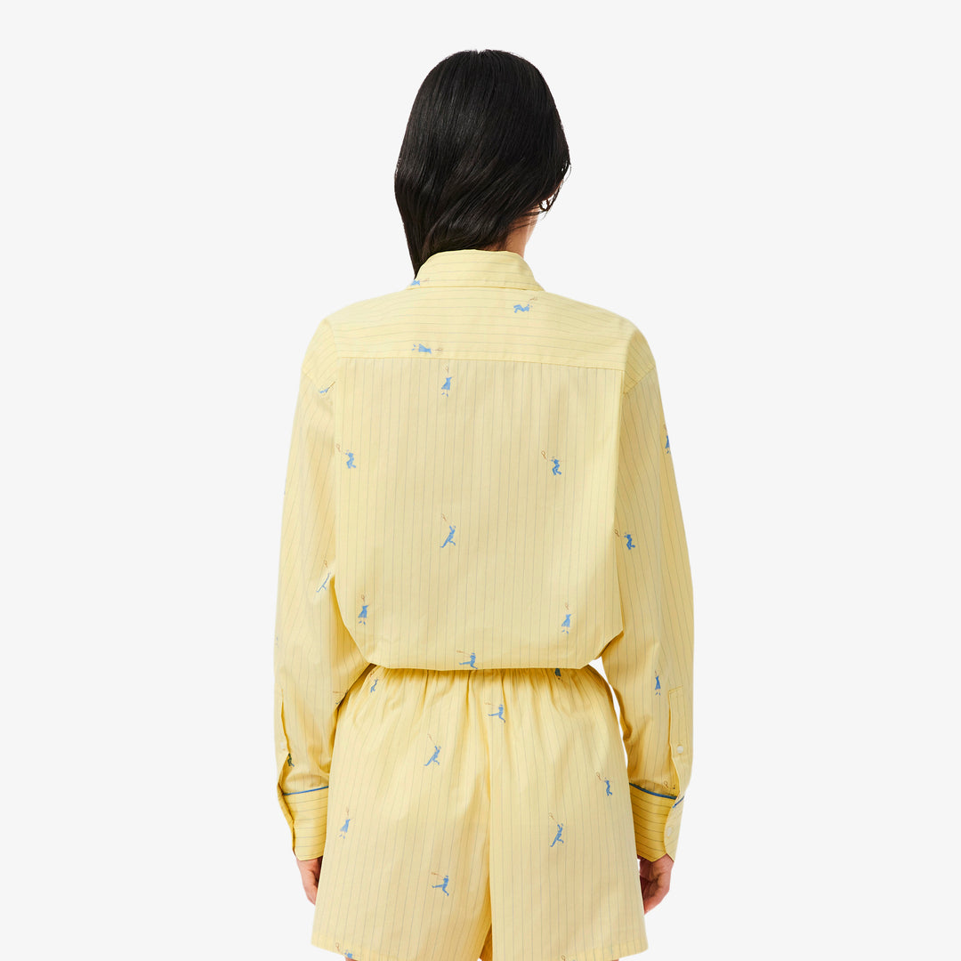 Oversized Shirt with Jacquard Motifs - CF0586