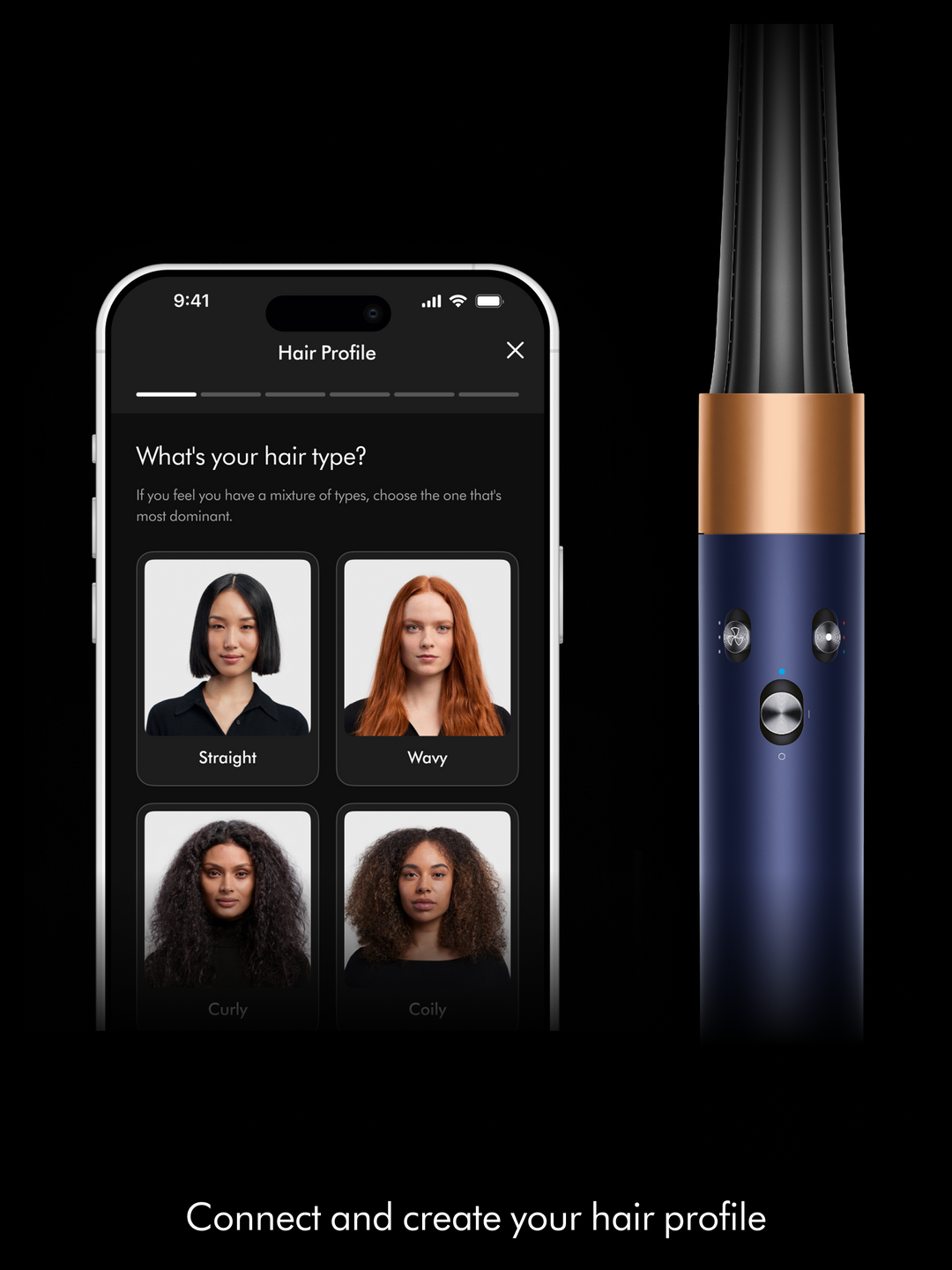 Dyson Airwrap i.d.™ multi-styler and dryer Curly + Coily (Prussian Blue/Rich Copper)