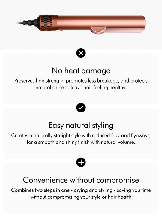 Dyson Airstrait™ dryer and straightener (Amber silk)