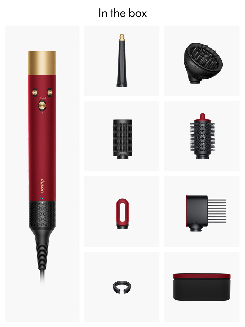 Dyson Airwrap i.d.™ multi-styler and dryer - Curly+Coily (Red Velvet/Gold)