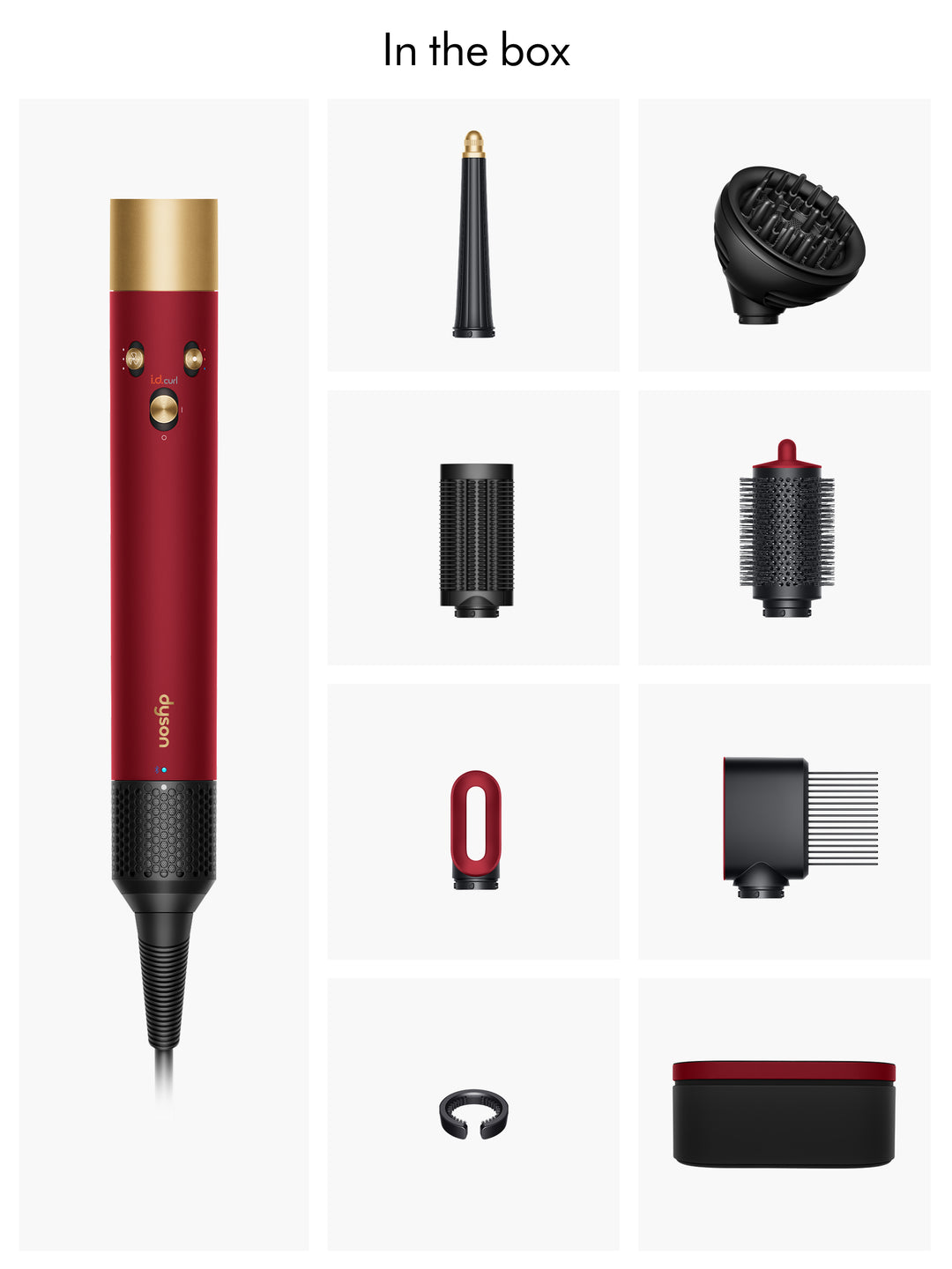 Dyson Airwrap i.d.™ multi-styler and dryer - Curly+Coily (Red Velvet/Gold)