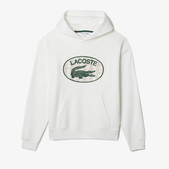 Men's Loose Fit Branded Monogram Hooded Sweatshirt - Sh0067